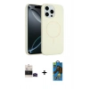 MARSİLYAN™- iPhone 14 Pro Max Kılıf Yankı Form Serisi - Siyah 18D Cam Ekran Koruyucu + Bilvis Titan Kamera Lens - SH