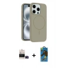 MARSİLYAN™- iPhone 14 Pro Max Kılıf Yankı Form Serisi - Siyah 18D Cam Ekran Koruyucu + Bilvis Titan Kamera Lens - SH