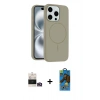 MARSİLYAN™- iPhone 14 Pro Max Kılıf Yankı Form Serisi - Siyah 18D Cam Ekran Koruyucu + Bilvis Titan Kamera Lens - GD