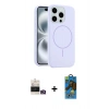 MARSİLYAN™- iPhone 14 Pro Max Kılıf Yankı Form Serisi - Siyah 18D Cam Ekran Koruyucu + Bilvis Titan Kamera Lens - GD