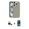 MARSİLYAN™- iPhone 14 Pro Max Kılıf Yankı Form Serisi - Siyah 18D Cam Ekran Koruyucu + Bilvis Titan Kamera Lens - GS