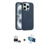 MARSİLYAN™- iPhone 14 Pro Max Kılıf Yankı Form Serisi - Siyah 3D Antistatik Cam Ekran Koruyucu + Bilvis Titan Kamera Lens - GD