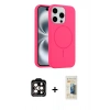 MARSİLYAN™- iPhone 14 Pro Max Kılıf Yankı Form Serisi - Siyah 6D Mat Seramik Hayalet Nano Ekran Koruyucu + PVD Metal Kamera Lens - TU