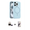 MARSİLYAN™- iPhone 14 Pro Max Kılıf Yankı Form Serisi - Siyah Bilvis 3D Mat Cam Ekran Koruyucu + Bilvis Titan Kamera Lens - SH