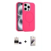 MARSİLYAN™- iPhone 14 Pro Max Kılıf Yankı Form Serisi - Siyah Bilvis 3D Mat Cam Ekran Koruyucu + Bilvis Titan Kamera Lens - SH