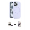 MARSİLYAN™- iPhone 14 Pro Max Kılıf Yankı Form Serisi - Siyah Bilvis 3D Mat Cam Ekran Koruyucu + Bilvis Titan Kamera Lens - GD