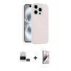 MARSİLYAN™- iPhone 14 Pro Max Kılıf Yankı Form Serisi - Siyah Bilvis 3D Mat Cam Ekran Koruyucu + Bilvis Titan Kamera Lens - GD