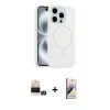 MARSİLYAN™- iPhone 14 Pro Max Kılıf Yankı Form Serisi - Siyah Bilvis 3D Mat Cam Ekran Koruyucu + Bilvis Titan Kamera Lens - GD