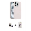 MARSİLYAN™- iPhone 14 Pro Max Kılıf Yankı Form Serisi - Siyah Bilvis 3D Mat Cam Ekran Koruyucu + Bilvis Titan Kamera Lens - DNMR