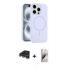 MARSİLYAN™- iPhone 14 Pro Max Kılıf Yankı Form Serisi - Siyah Bilvis 3D Mat Cam Ekran Koruyucu + Raze Metal Kamera Lens - GS
