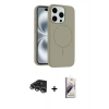 MARSİLYAN™- iPhone 14 Pro Max Kılıf Yankı Form Serisi - Siyah Bilvis 3D Mat Cam Ekran Koruyucu + Raze Metal Kamera Lens - GS