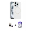 MARSİLYAN™- iPhone 14 Pro Max Kılıf Yankı Form Serisi - Siyah Bilvis 5in1 3D Magic Cam Ekran Koruyucu + Bilvis Titan Kamera Lens - GD