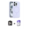 MARSİLYAN™- iPhone 14 Pro Max Kılıf Yankı Form Serisi - Siyah Bilvis 5in1 3D Magic Cam Ekran Koruyucu + PVD Metal Kamera Lens - TU