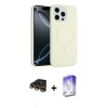 MARSİLYAN™- iPhone 14 Pro Max Kılıf Yankı Form Serisi - Siyah Bilvis 5in1 3D Magic Cam Ekran Koruyucu + Raze Metal Kamera Lens - GD