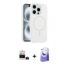 MARSİLYAN™- iPhone 14 Pro Max Kılıf Yankı Form Serisi - Siyah Bilvis 5in1 5D Magic Hayalet Cam Ekran Koruyucu + Bilvis Titan Kamera Lens - DNMR