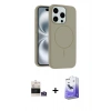 MARSİLYAN™- iPhone 14 Pro Max Kılıf Yankı Form Serisi - Siyah Bilvis 5in1 5D Magic Hayalet Cam Ekran Koruyucu + Bilvis Titan Kamera Lens - GS