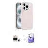 MARSİLYAN™- iPhone 14 Pro Max Kılıf Yankı Form Serisi - Siyah Bilvis 5in1 5D Magic Hayalet Cam Ekran Koruyucu + Bilvis Titan Kamera Lens - DNMR