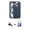 MARSİLYAN™- iPhone 14 Pro Max Kılıf Yankı Form Serisi - Siyah Bilvis 5in1 5D Magic Hayalet Cam Ekran Koruyucu + Bilvis Titan Kamera Lens - GS