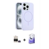 MARSİLYAN™- iPhone 14 Pro Max Kılıf Yankı Form Serisi - Siyah Bilvis 5in1 5D Magic Hayalet Cam Ekran Koruyucu + Bilvis Titan Kamera Lens - GS