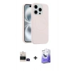 MARSİLYAN™- iPhone 14 Pro Max Kılıf Yankı Form Serisi - Siyah Bilvis 5in1 5D Magic Hayalet Cam Ekran Koruyucu + Bilvis Titan Kamera Lens - SH