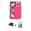 MARSİLYAN™- iPhone 14 Pro Max Kılıf Yankı Form Serisi - Siyah Bilvis 5in1 5D Magic Hayalet Cam Ekran Koruyucu + Raze Metal Kamera Lens - GD