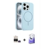 MARSİLYAN™- iPhone 14 Pro Max Kılıf Yankı Form Serisi - Siyah Bilvis 5in1 5D Magic Hayalet Cam Ekran Koruyucu + Bilvis Titan Kamera Lens - GS