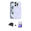 MARSİLYAN™- iPhone 14 Pro Max Kılıf Yankı Form Serisi - Siyah Bilvis 5in1 5D Magic Hayalet Cam Ekran Koruyucu + Raze Metal Kamera Lens - GS