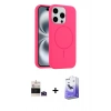 MARSİLYAN™- iPhone 14 Pro Max Kılıf Yankı Form Serisi - Siyah Bilvis 5in1 5D Magic Hayalet Cam Ekran Koruyucu + Bilvis Titan Kamera Lens - DNMR