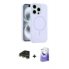 MARSİLYAN™- iPhone 14 Pro Max Kılıf Yankı Form Serisi - Siyah Bilvis 5in1 5D Magic Hayalet Cam Ekran Koruyucu + Raze Metal Kamera Lens - GD
