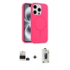 MARSİLYAN™- iPhone 14 Pro Max Kılıf Yankı Form Serisi - Siyah Bilvis Hayalet Cam Ekran Koruyucu + Bilvis Titan Kamera Lens - DNMR