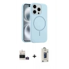 MARSİLYAN™- iPhone 14 Pro Max Kılıf Yankı Form Serisi - Siyah Bilvis Hayalet Cam Ekran Koruyucu + Bilvis Titan Kamera Lens - GD