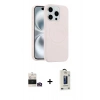 MARSİLYAN™- iPhone 14 Pro Max Kılıf Yankı Form Serisi - Siyah Bilvis Hayalet Cam Ekran Koruyucu + Bilvis Titan Kamera Lens - GD