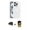 MARSİLYAN™- iPhone 14 Pro Max Kılıf Yankı Form Serisi - Siyah Buffer Cam Ekran Koruyucu + Raze Metal Kamera Lens - GD