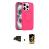 MARSİLYAN™- iPhone 14 Pro Max Kılıf Yankı Form Serisi - Siyah Buffer Cam Ekran Koruyucu + Raze Metal Kamera Lens - GD