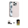 MARSİLYAN™- iPhone 14 Pro Max Kılıf Yankı Form Serisi - Siyah Buffer Cam Ekran Koruyucu + Siyah Bilvis Titan Kamera Lens
