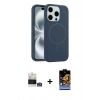 MARSİLYAN™- iPhone 14 Pro Max Kılıf Yankı Form Serisi - Siyah Buffer Hayalet Cam Ekran Koruyucu + Bilvis Titan Kamera Lens - GS