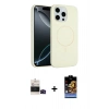 MARSİLYAN™- iPhone 14 Pro Max Kılıf Yankı Form Serisi - Siyah Buffer Hayalet Cam Ekran Koruyucu + Bilvis Titan Kamera Lens - SH