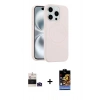 MARSİLYAN™- iPhone 14 Pro Max Kılıf Yankı Form Serisi - Siyah Buffer Hayalet Cam Ekran Koruyucu + Bilvis Titan Kamera Lens - DNMR