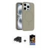 MARSİLYAN™- iPhone 14 Pro Max Kılıf Yankı Form Serisi - Siyah Buffer Hayalet Cam Ekran Koruyucu + Raze Metal Kamera Lens - GS