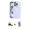 MARSİLYAN™- iPhone 14 Pro Max Kılıf Yankı Form Serisi - Siyah Joko 5D Cam + Gümüş Bilvis Titan Kamera Lens