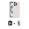 MARSİLYAN™- iPhone 14 Pro Max Kılıf Yankı Form Serisi - Siyah Joko 5D Cam + PVD Metal Kamera Lens - TU