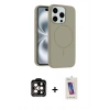 MARSİLYAN™- iPhone 14 Pro Max Kılıf Yankı Form Serisi - Siyah Joko 5D Cam + PVD Metal Kamera Lens - TU
