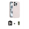MARSİLYAN™- iPhone 14 Pro Max Kılıf Yankı Form Serisi - Siyah Joko Magic 5D Hayalet Cam + PVD Metal Kamera Lens - TU