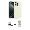 MARSİLYAN™- iPhone 14 Pro Max Kılıf Yankı Form Serisi - Siyah Mat Seramik Nano Ekran Koruyucu + Bilvis Titan Kamera Lens - GD