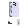 MARSİLYAN™- iPhone 14 Pro Max Kılıf Yankı Form Serisi - Siyah Mat Seramik Nano Ekran Koruyucu + Bilvis Titan Kamera Lens - DNMR