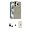 MARSİLYAN™- iPhone 14 Pro Max Kılıf Yankı Form Serisi - Siyah Mat Seramik Nano Ekran Koruyucu + Bilvis Titan Kamera Lens - DNMR