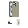 MARSİLYAN™- iPhone 14 Pro Max Kılıf Yankı Form Serisi - Siyah Mat Seramik Nano Ekran Koruyucu + Bilvis Titan Kamera Lens - GS