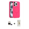 MARSİLYAN™- iPhone 14 Pro Max Kılıf Yankı Form Serisi - Siyah Mat Seramik Nano Ekran Koruyucu + Bilvis Titan Kamera Lens - GS