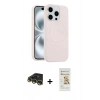 MARSİLYAN™- iPhone 14 Pro Max Kılıf Yankı Form Serisi - Siyah Mat Seramik Nano Ekran Koruyucu + Gold Raze Metal Kamera Lens