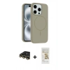 MARSİLYAN™- iPhone 14 Pro Max Kılıf Yankı Form Serisi - Siyah Mat Seramik Nano Ekran Koruyucu + Gold Raze Metal Kamera Lens
